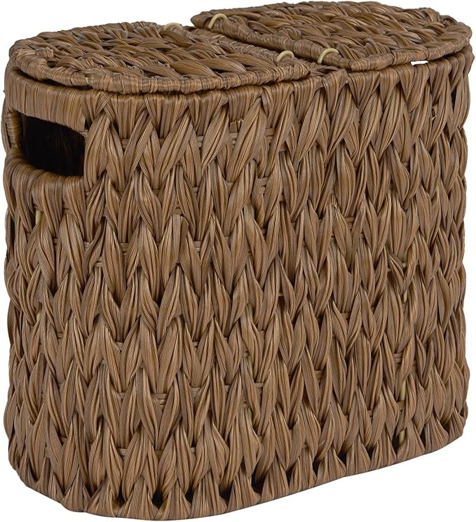 Toilet Paper Storage with Double Lid, Toilet Paper Basket for Storage, Waterproof & Freestanding ... | Amazon (US)