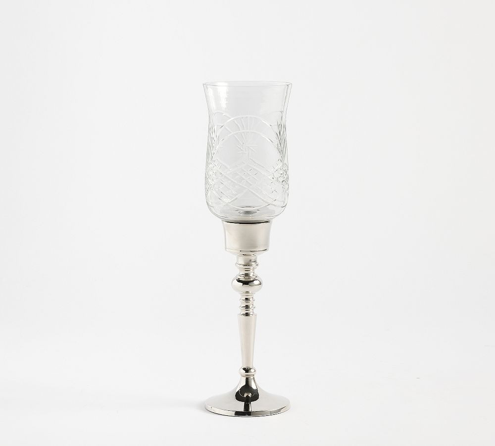 LoveShackFancy Etched Glass Candle Holder | Pottery Barn (US)