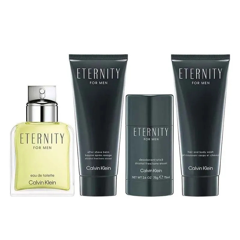 Kit Perfume Eternity Eau De Toilette Masculino Calvin Klein 100Ml + Gel Para Banho + Pós Barba + Desodorante | DrogaRaia (BR)