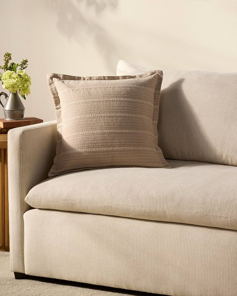 Loloi Chris Loves Julia Howie Collection PCJ0023 Natural 18'' x 18'' Cover Only Pillow | Amazon (US)