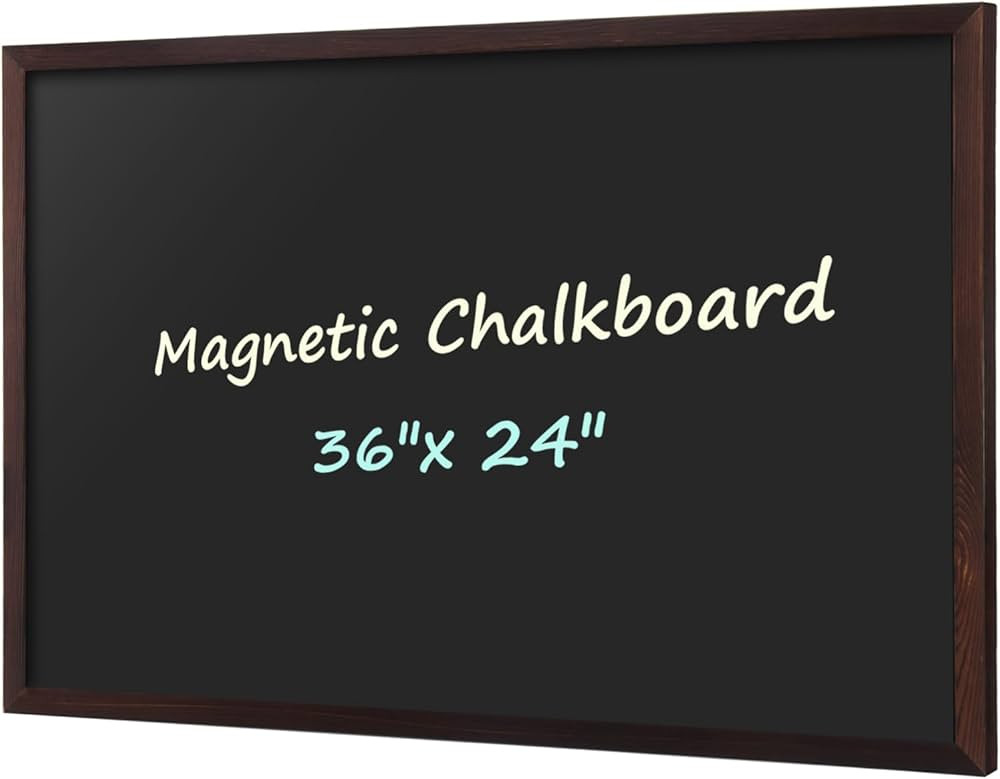 Comix Magnetic Chalkboard, 24 x 36 Inches Wooden-Framed Blackboard, Hanging Chalk Board for Schoo... | Amazon (US)