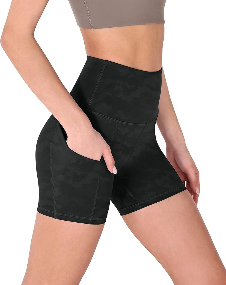 ODODOS Women's Tummy Control Yoga Shorts 2.0 with Pockets High Waist Athletic Workout Shorts-5" /... | Amazon (US)