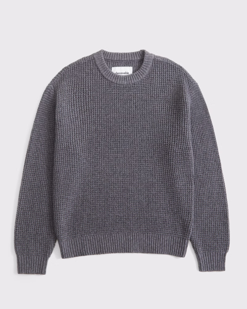 boys waffle crew sweater | boys tops | Abercrombie.com | Abercrombie & Fitch (US)