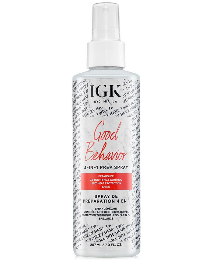 IGK Hair Good Behavior 4-In-1 Prep Spray & Reviews - All Hair Care - Beauty - Macy's | Macys (US)