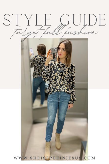 Target fall outfit
Workwear
Long sleeve, balloon sleeve, black and white blouse - TTS, S (loose fit)
Skinny jeans - TTS
Chelsea boots - TTS

#LTKfindsunder50 #LTKstyletip #LTKSeasonal