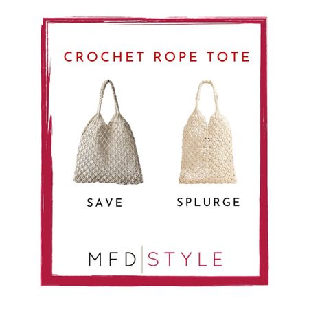 Another great save vs. splurge option! The summer crochet rope tote🩵