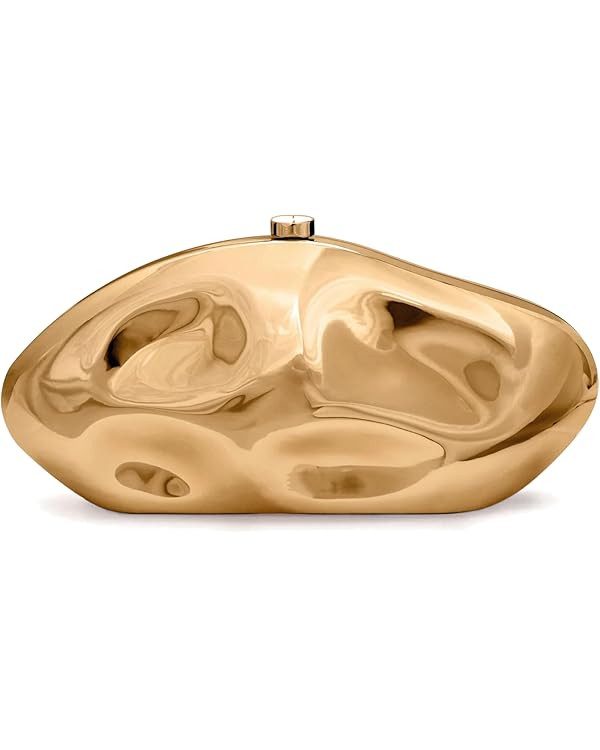 Acrylic Clutch Purse for Women Evening Bag, Irregular Shell Acrylic Purse Box Clutch with Chain f... | Amazon (US)