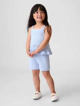 Baby & Toddler Crochet Scalloped Pull-On Shorts | Gap (US)
