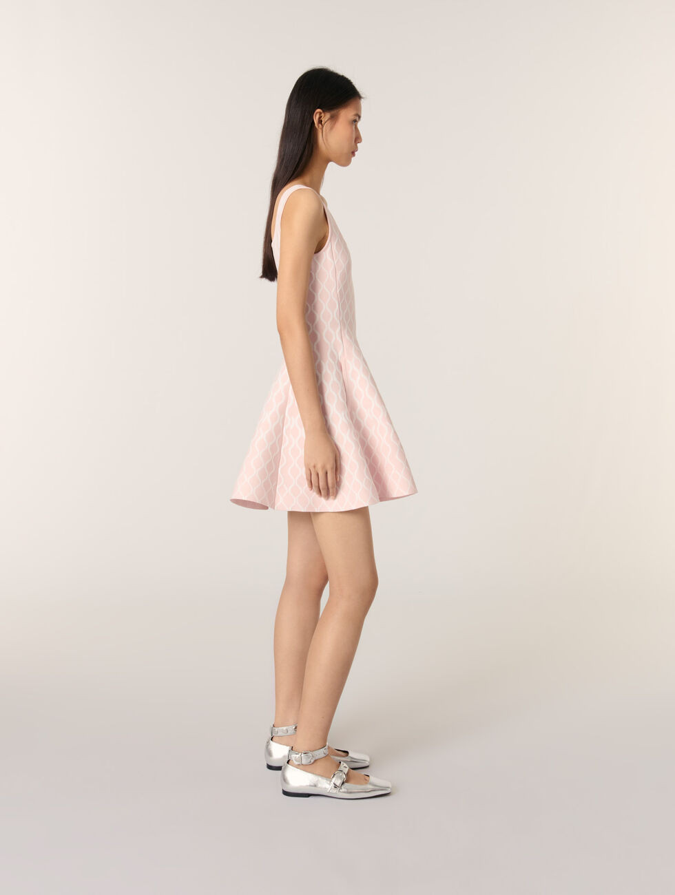 Robe courte en maille jacquard | Maje EU