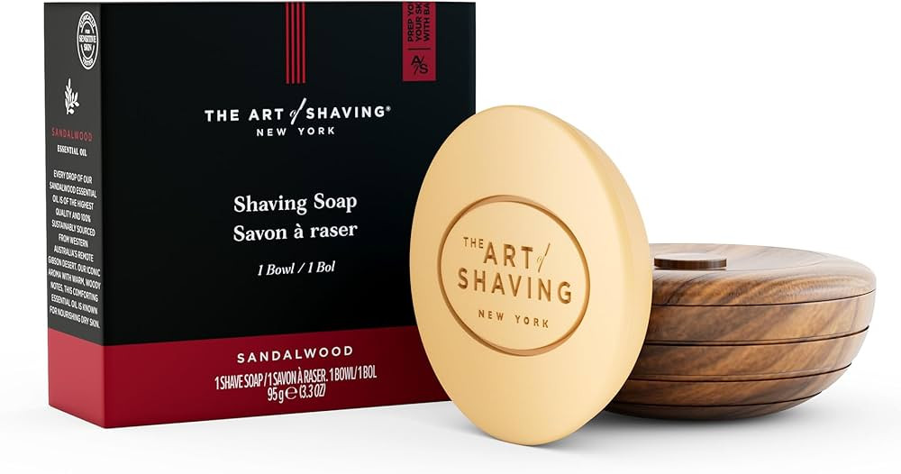 The Art of Shaving Shaving Soap Set - Shave Soap Refill with Wood Shaving Bowl, Protects Against ... | Amazon (US)