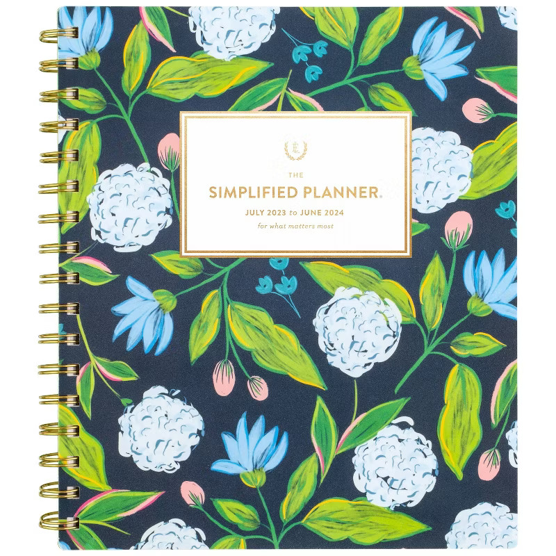 Emily Ley for At-A-Glance 2023-24 Academic Planner 8.75"x6.875" Weekly/Monthly Navy Floral | Target