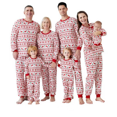 PATPAT Family Christmas Pajamas Matching Sets Reindeer and Snowflake Patterned Sleepwear Xmas Holiday PJS Set Red/White Kids: 6-7 Years | Target
