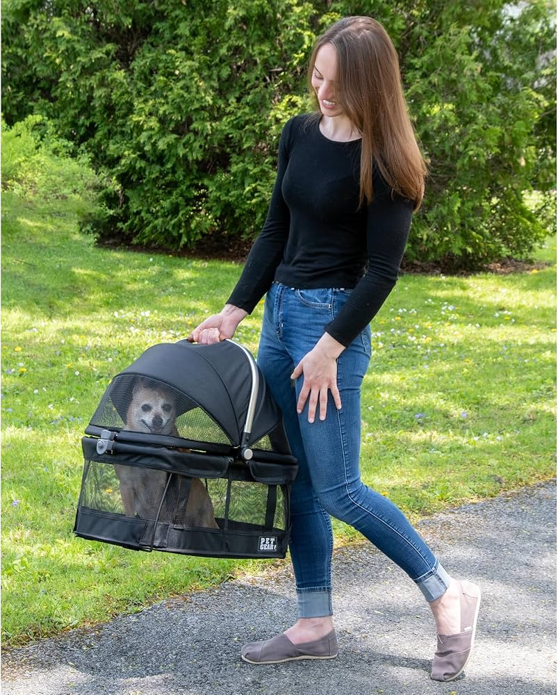 Pet Gear No-Zip View 360 Pet Safety Carrier & Car Seat for Small Dogs & Cats Push Button Entry, V... | Amazon (US)