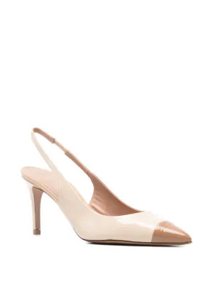 Festa Milano cap-toe Slingback Pumps | Neutrals | FARFETCH UK | Farfetch Global