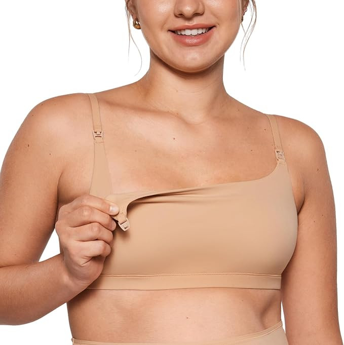 INLYRIC Women's Inbarely Soft Nursing Bras Unlined Bralettes Maternity Bra for Breastfeeding Unpa... | Amazon (US)