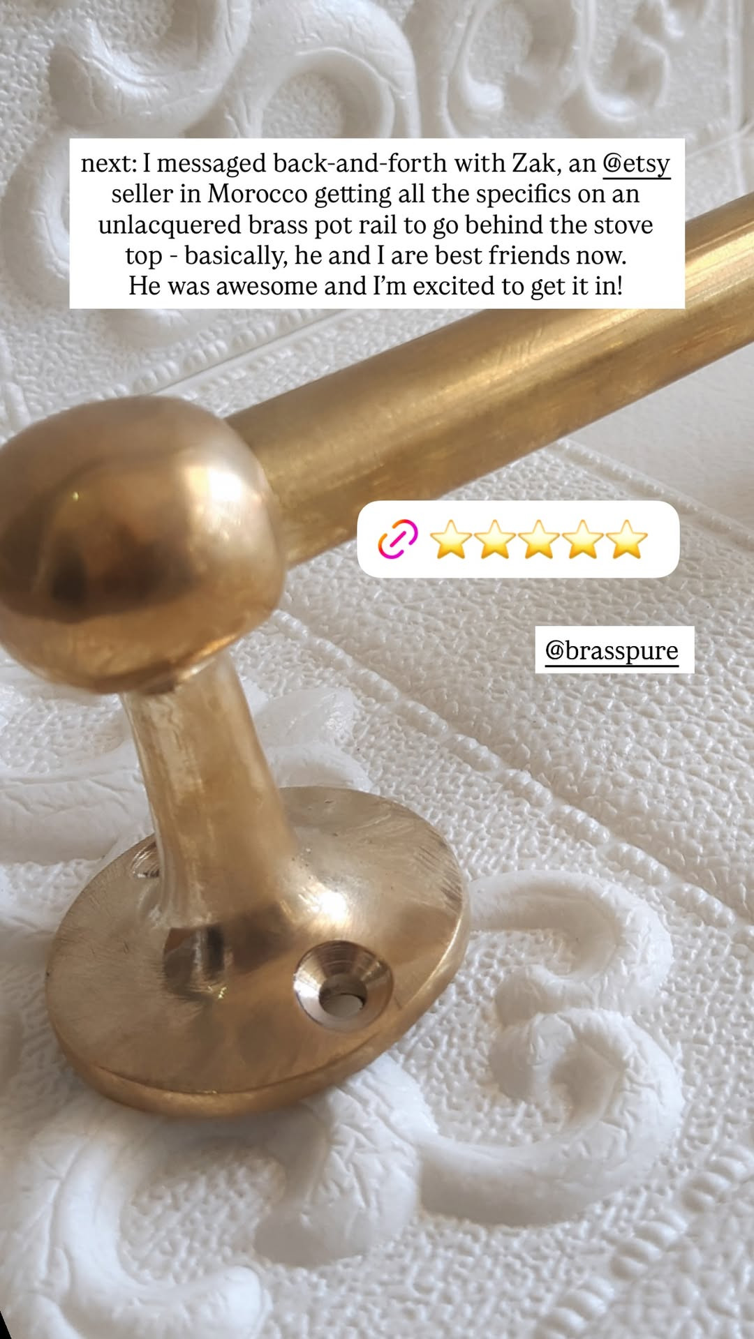 Bringing in the prettiest details ✨ sourced this unlacquered brass pot rail from Etsy —can’t wait to see it installed in our ranch kitchen.

#LTKSeasonal #LTKHome