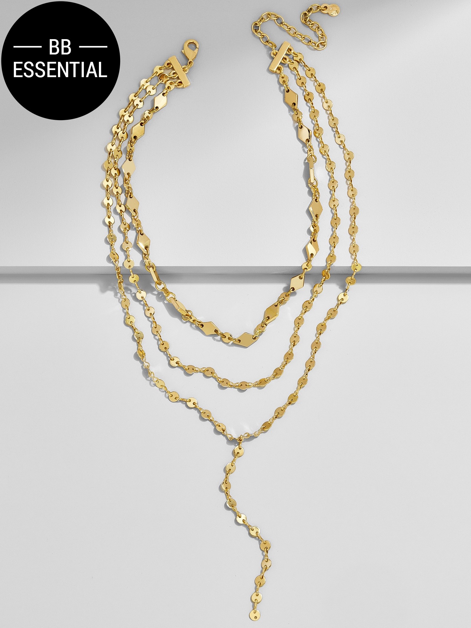 Aimee Layered Y-Chain Necklace | BaubleBar (US)