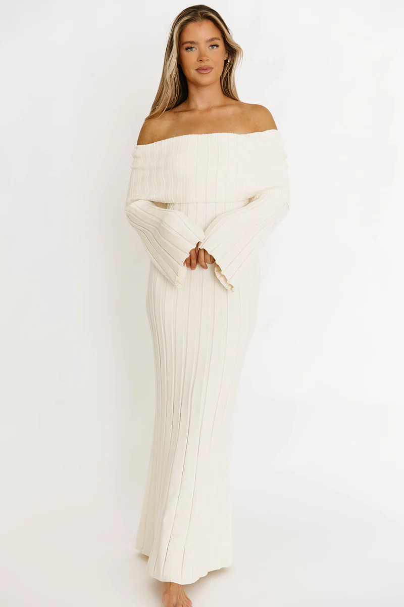 Evella Maxi Dress in Cream - Bump Friendly & Inclusive Sizing -Restock | Worth Collective