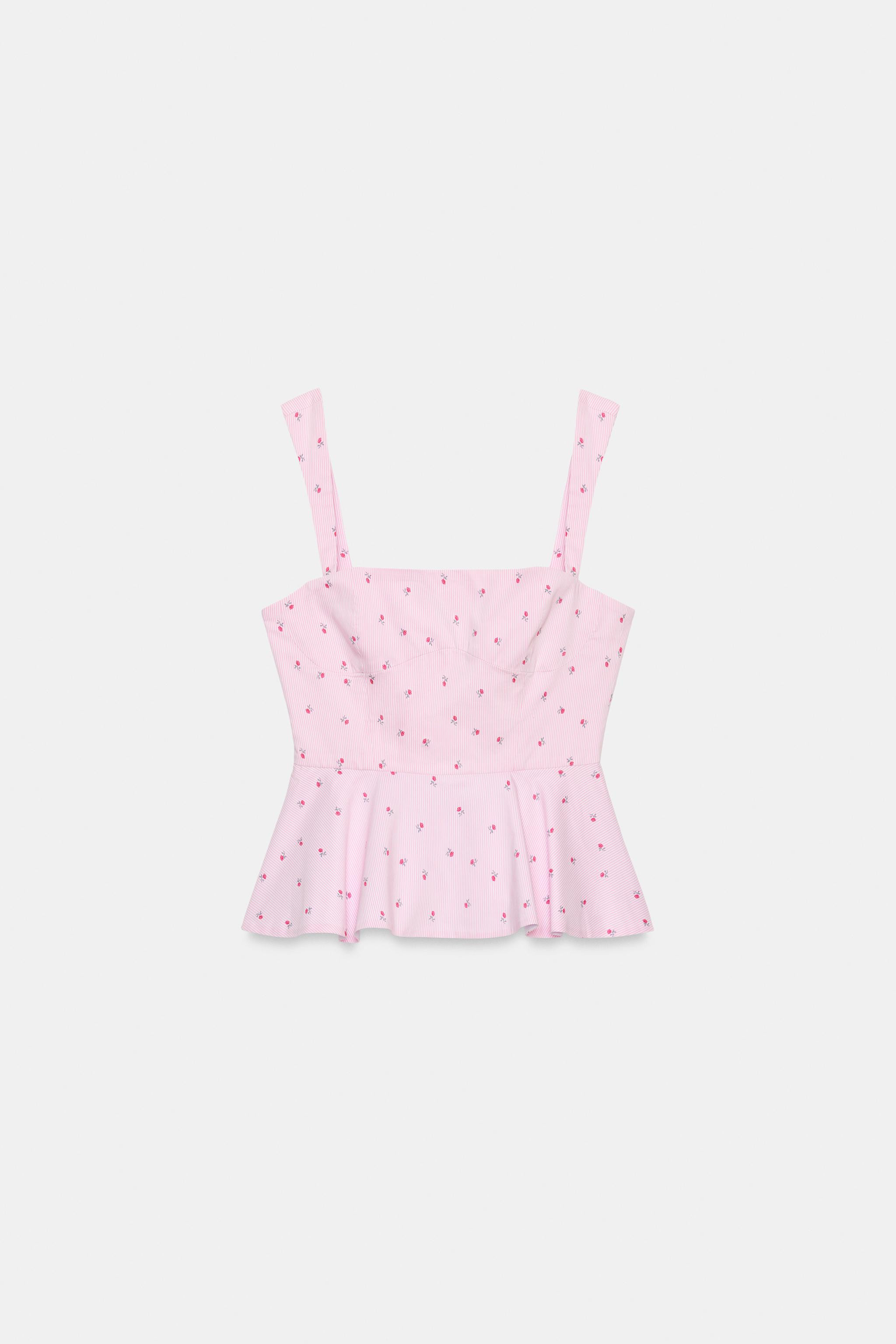 STRIPED CORSETRY-INSPIRED TOP | Zara UK