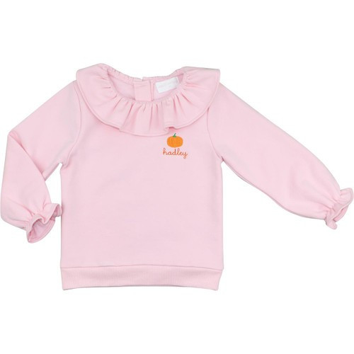 Pink Ruffle Pumpkin Sweatshirt | Cecil and Lou