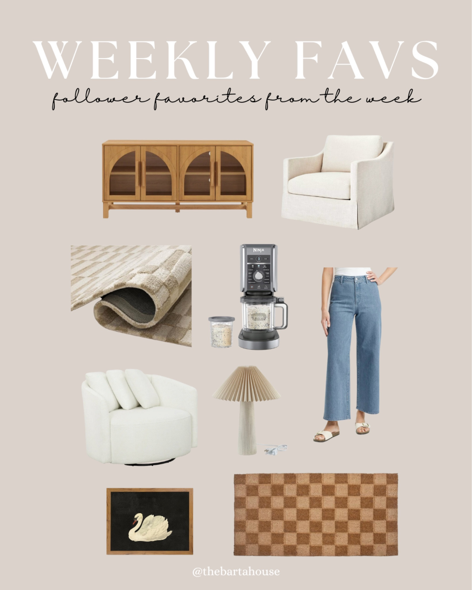 Weekly favs! The creami for high protein ice cream, my swivel chair back in stock, the wide leg target pants and my rug!

#LTKSaleAlert #LTKHome