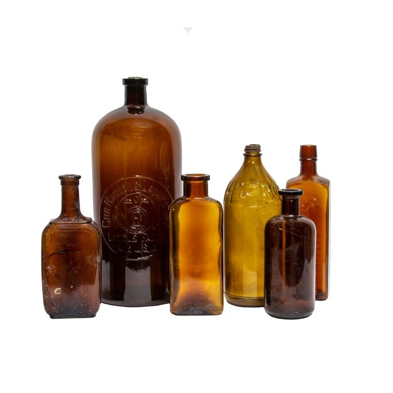 Antique Apothecary Bottles | Etsy (US)