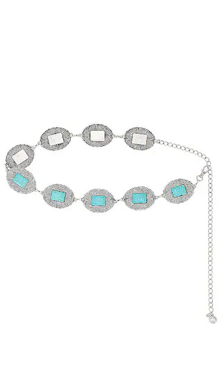 Western Chain Belt in Silver | Revolve Clothing (Global)