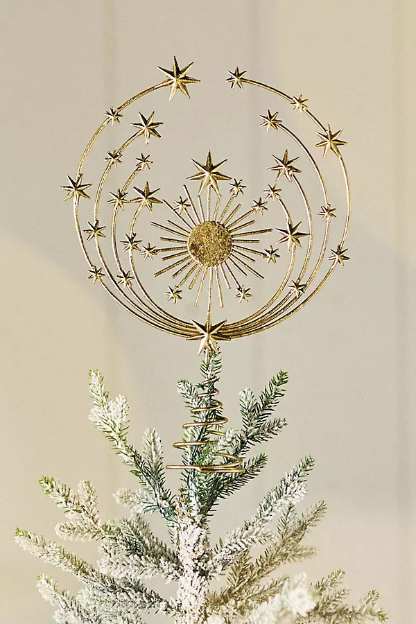 Hedy Gold Metal Tree Topper | Anthropologie (US)