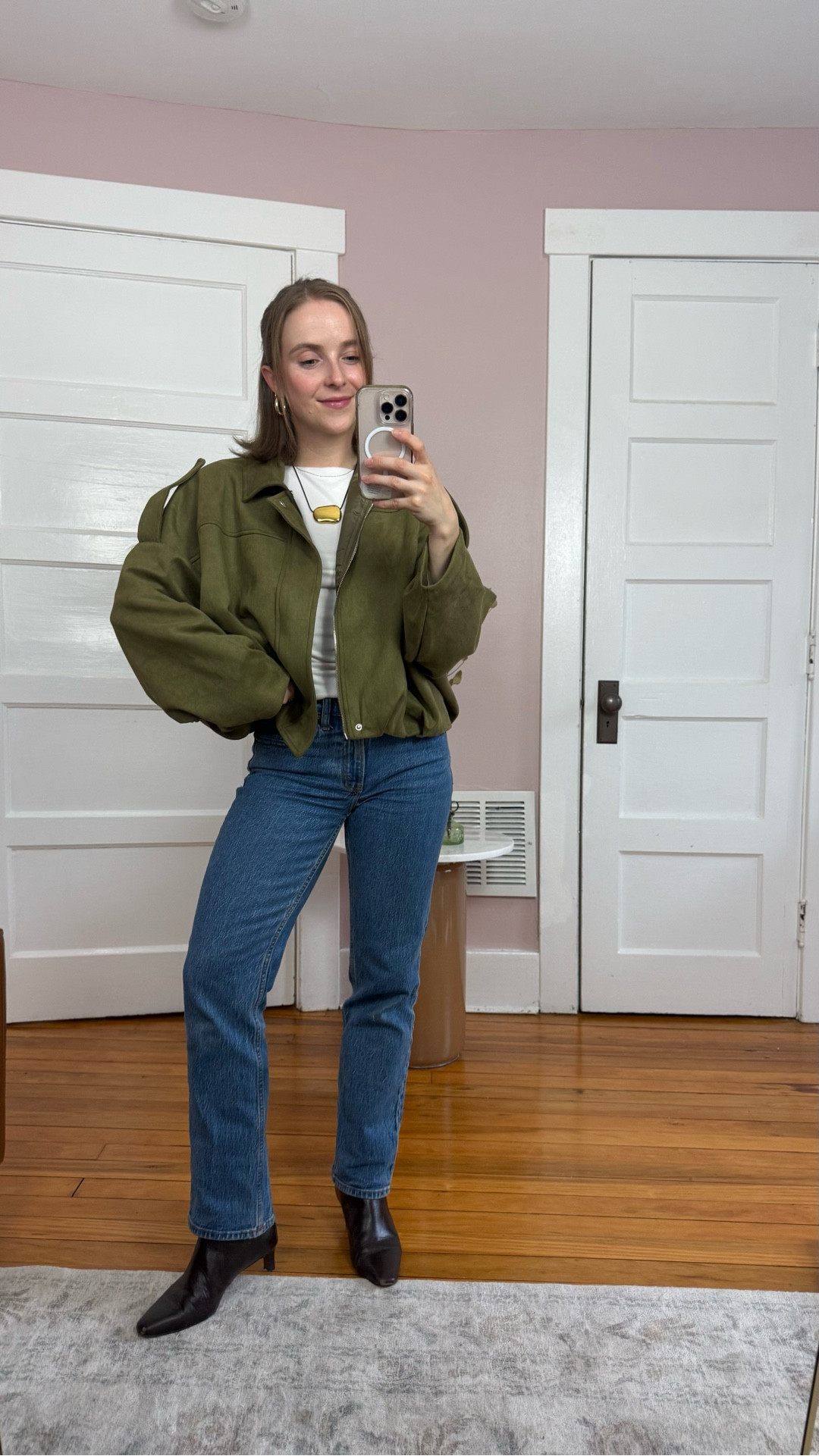 Oversized faux suede jacket on sale for $30 
Mid rise straight jeans on sale wearing 25 short
Boots size 7 leather & 10k step tested 
Amazon big deals 

#LTKPetite #LTKSaleAlert #LTKShoeCrush