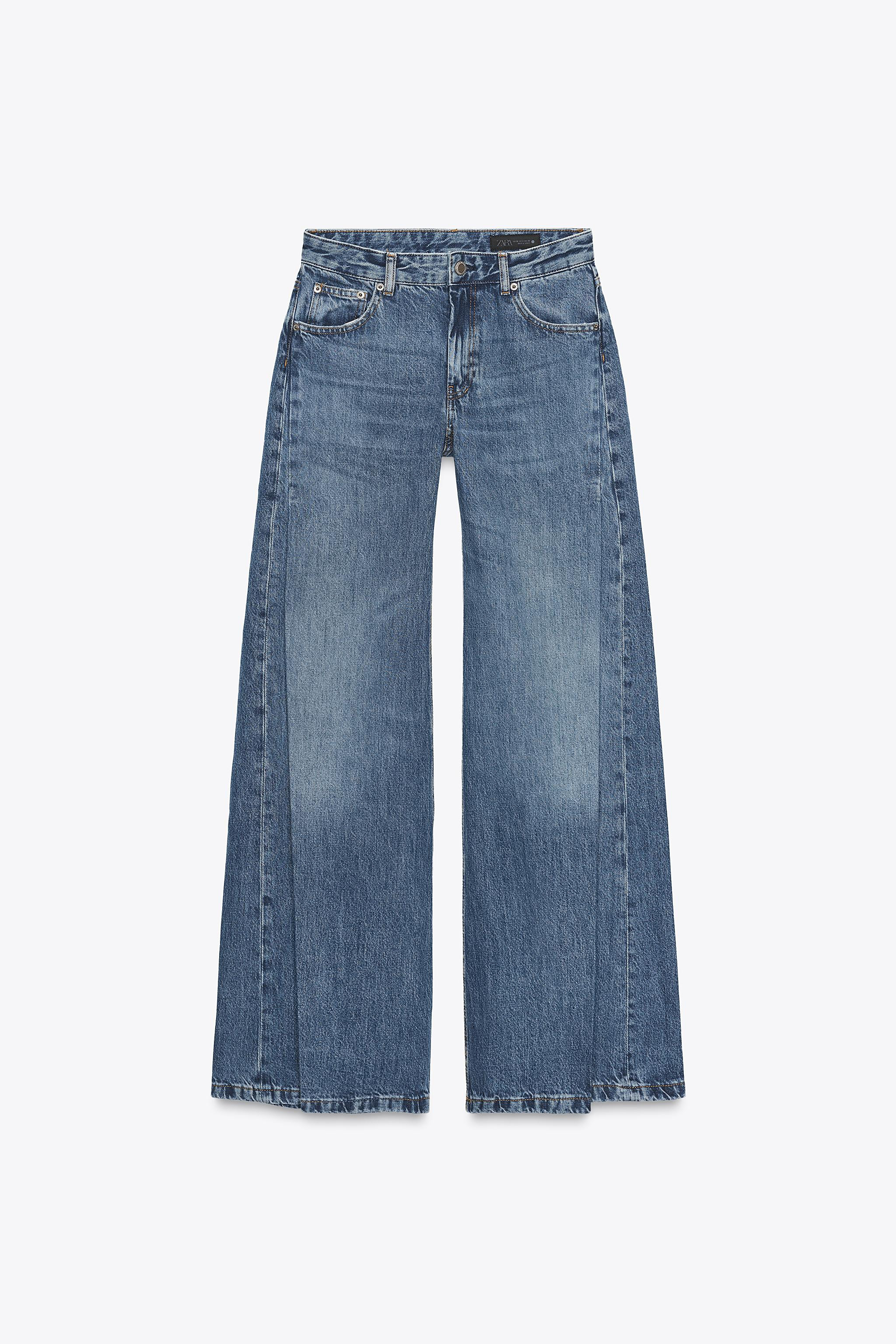 ZW COLLECTION FLARE LOW WAIST PLEATED JEANS | Zara US