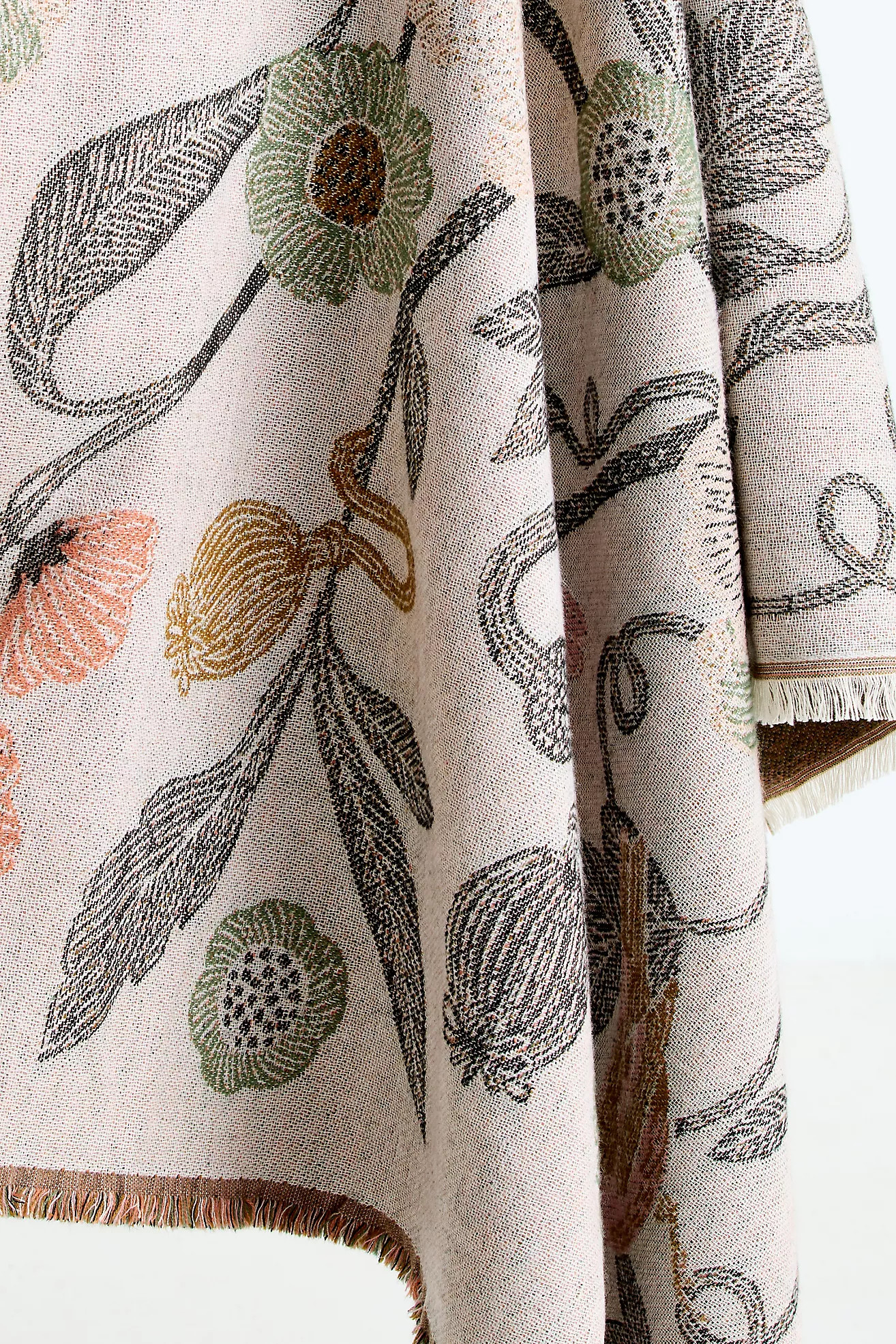 Woven Jacquard Patterned Throw Blanket | Anthropologie (US)