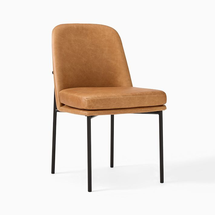 Jack Metal Frame Leather Dining Chair | West Elm (US)