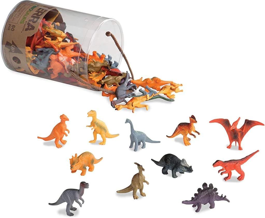 Terra by Battat – Dinosaurs 60 pcs– Assorted Miniature Dinosaur Toy Figures For Kids 3+ | Amazon (US)