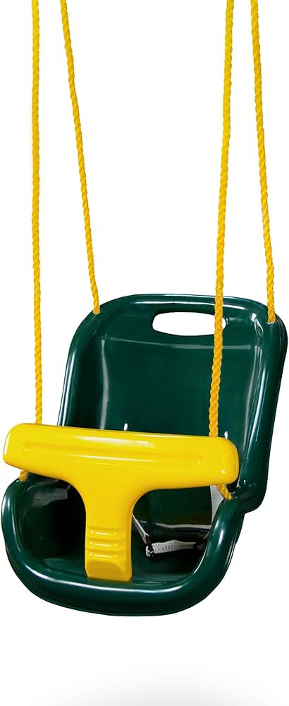 Swing-N-Slide WS 4001-G Plastic Infant Swing with Nylon Rope, Green w/Yellow | Amazon (US)