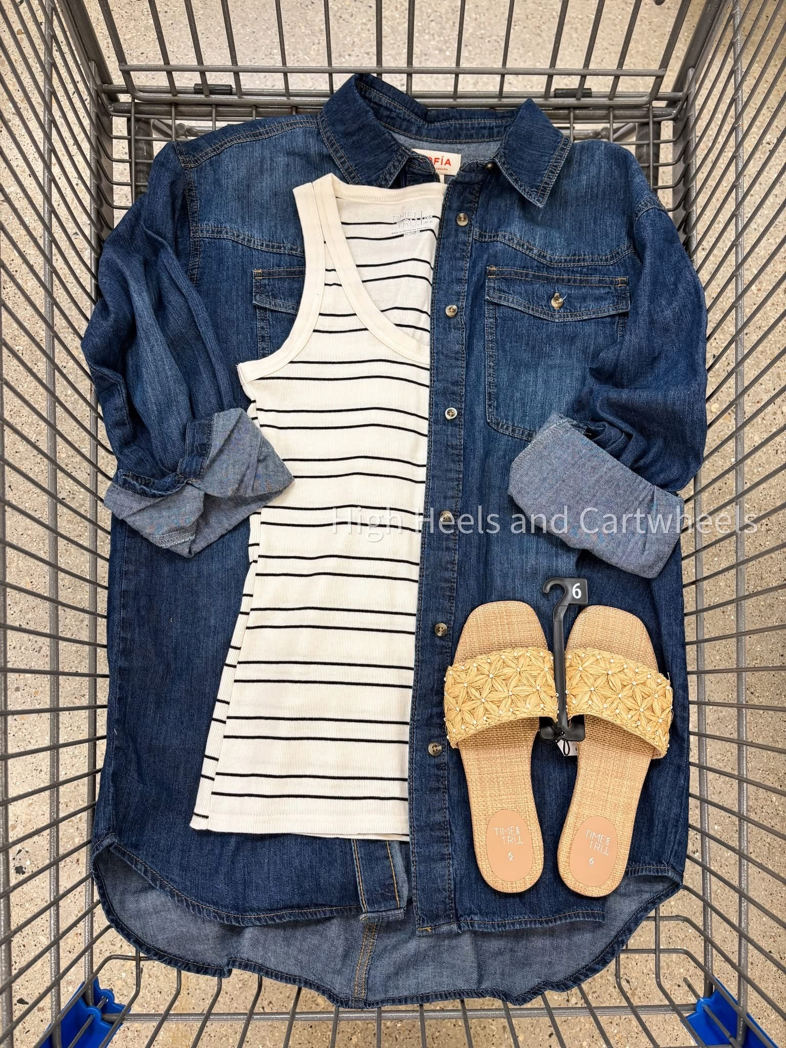 Love a good denim button down. It's a staple closet piece. These tanks are perf also!