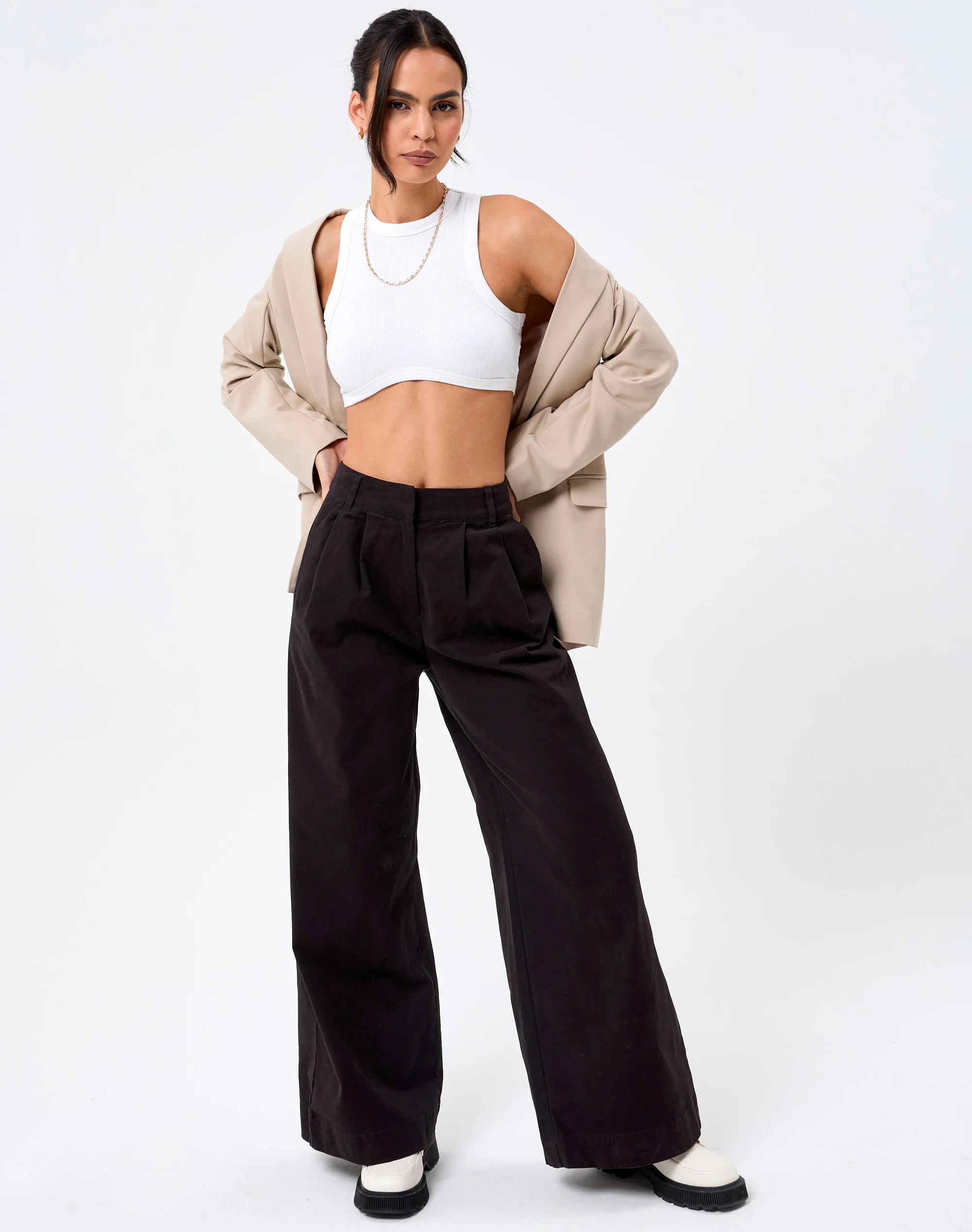 Wide Leg Tailored Pant | Glassons (AU & NZ)