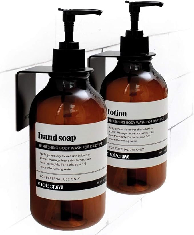 MaisoNovo Shampoo and Conditioner Dispenser for Shower Wall - Drill Free Wall Soap Dispenser with... | Amazon (US)