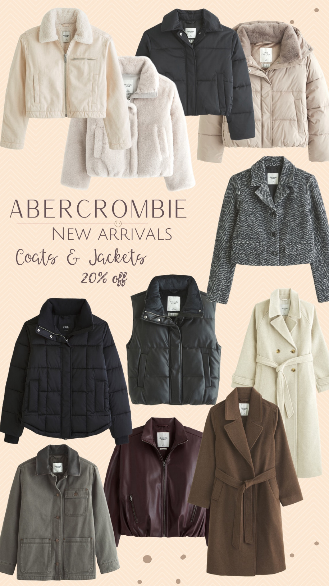 Abercrombie New Arrivals! Coats & Jackets 🍂 20% off using code “AFLTK” 🤍







Abercrombie, Abercrombie Finds, Abercrombie Style, Coats, Jackets, Fall
fashionn

#LTKFallSale #LTKSaleAlert