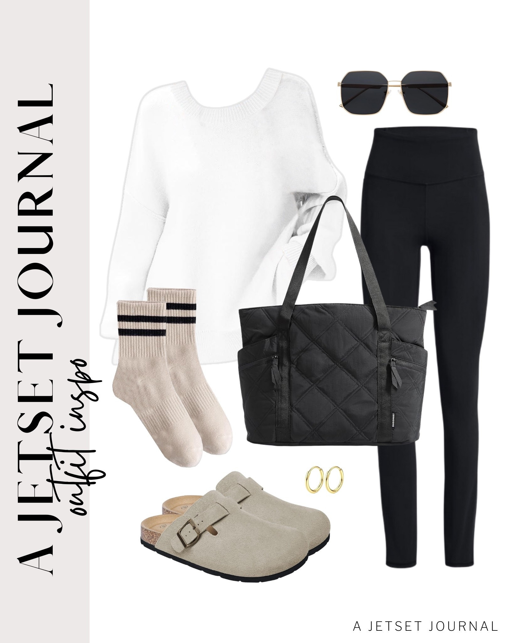 Stay comfy while running errands with these soft leggings and cozy oversized sweaters!
suede clogs, striped crew socks, square sunglasses, viral style, casual outfit idea, running errands, winter outfit, comfy shoes, trendy look, capsule wardrobe, amazon finds, affordable style, winter outfit idea

#LTKU #LTKSeasonal #LTKFindsUnder50