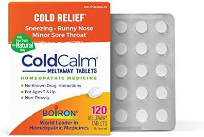 Boiron ColdCalm Tablets for Cold Symptoms of Sneezing, Runny Nose, and Sore Throat - 120 Count | Amazon (US)