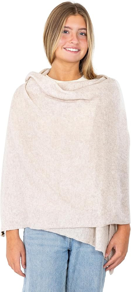Velanio Cashmere Luxury Knitted Wrap Travel Shawl Scarf, Pashmina Stole, All-Season Scarf for Wom... | Amazon (US)