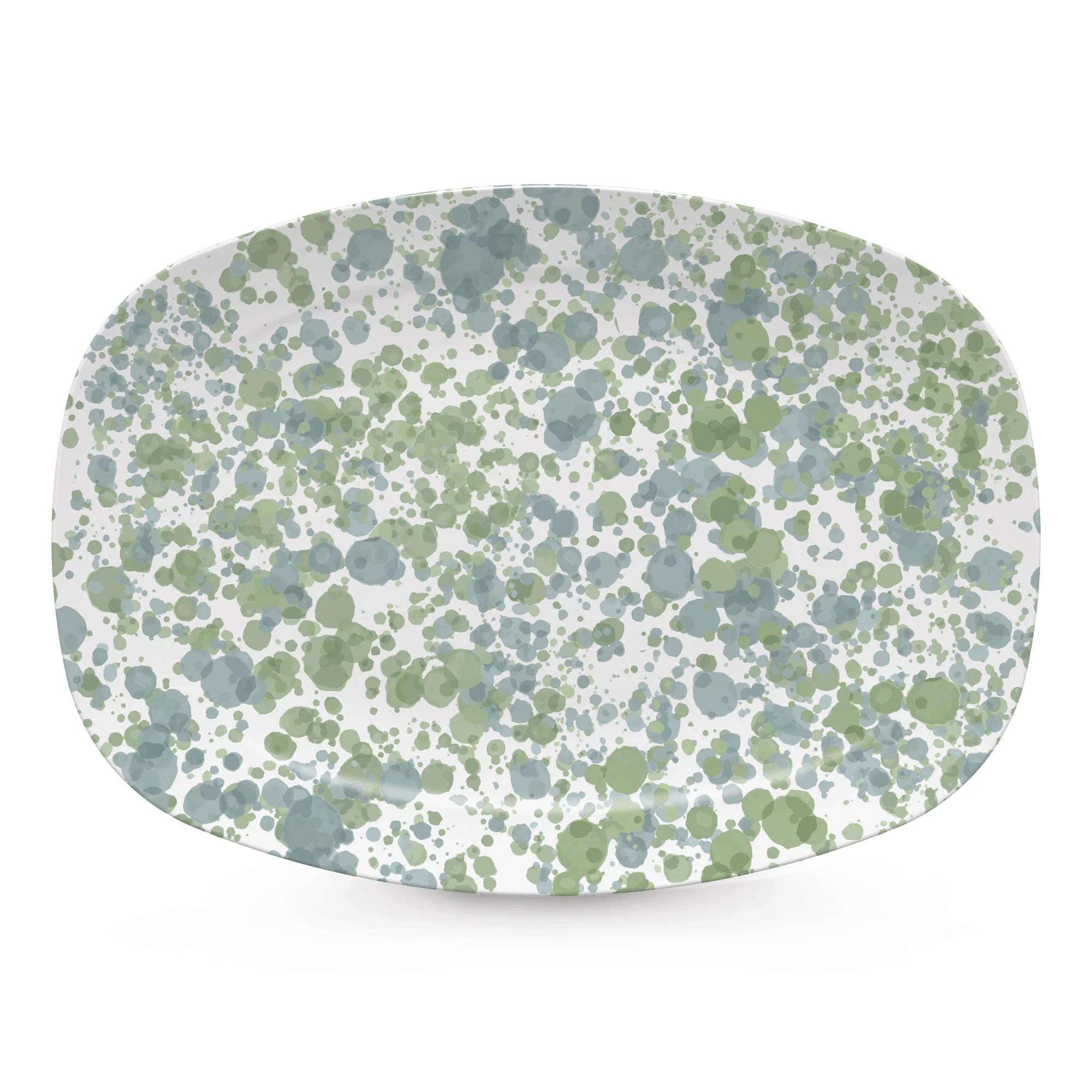 Teal and Green Splatter Platter | Mariposa