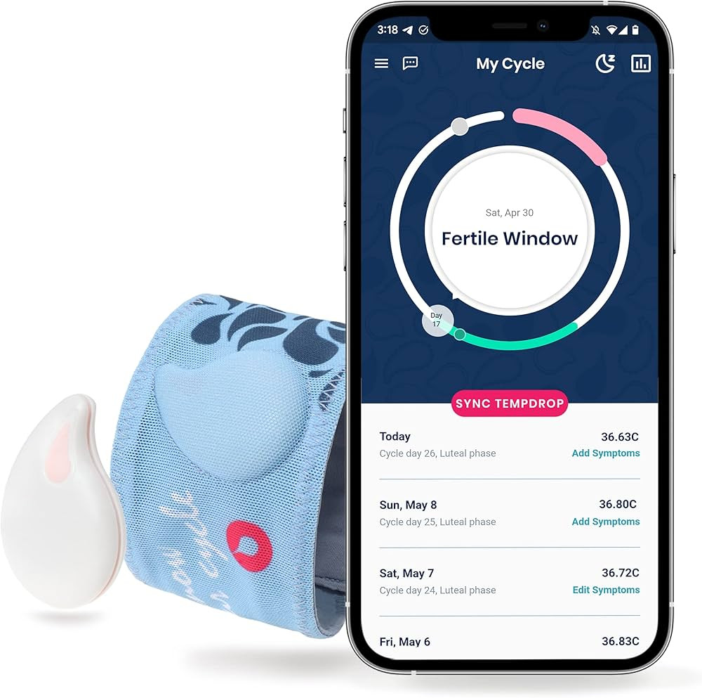 Tempdrop Fertility and Ovulation Digital Thermometer Tracker – Wearable Basal Body Temperature ... | Amazon (US)