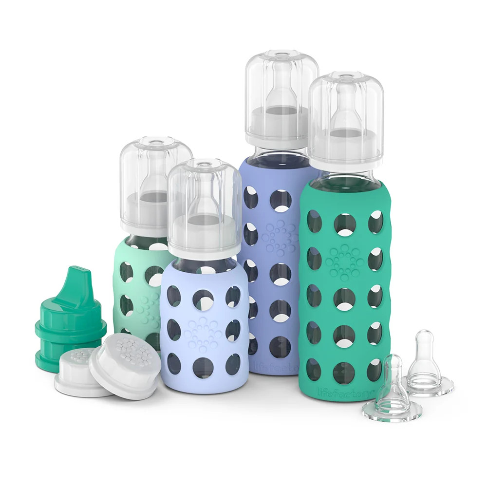 4-Glass Baby Bottle Starter Set | Lifefactory