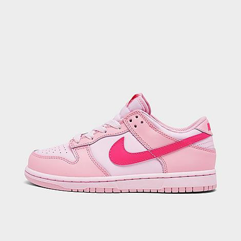 Nike Little Kids Dunk Low Casual Shoes in Medium Soft Pink/Pink Foam/Hyper Pink Size: 1.5 | Finish Line (US)
