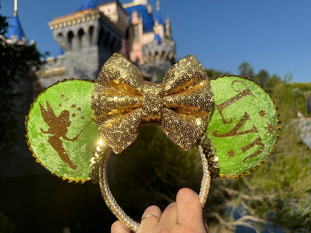 Personalized Ears, Tinkerbell Ears, Faith Trust and Pixie Dust Ears, Sequin Ears, Disney Ears, Mi... | Etsy (US)