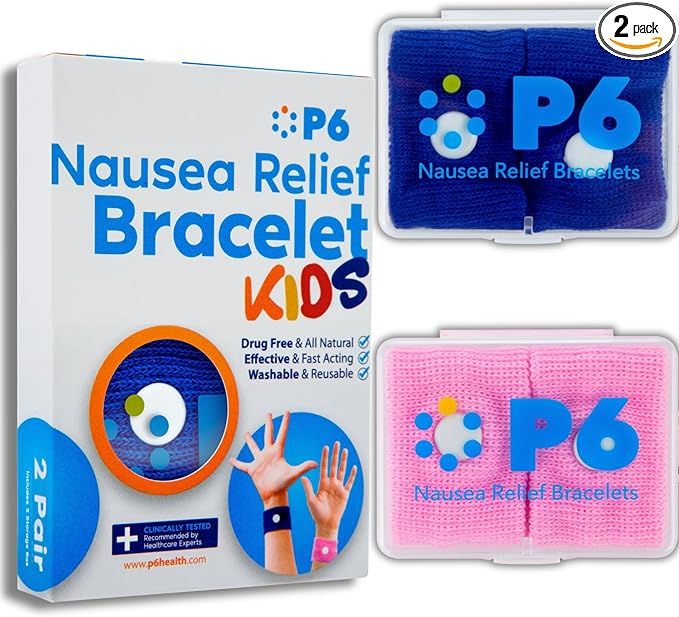 P6 Motion Sickness Bands for Kids Children’s Wristbands for Anti Nausea Sea Cruise Travel Car S... | Amazon (US)