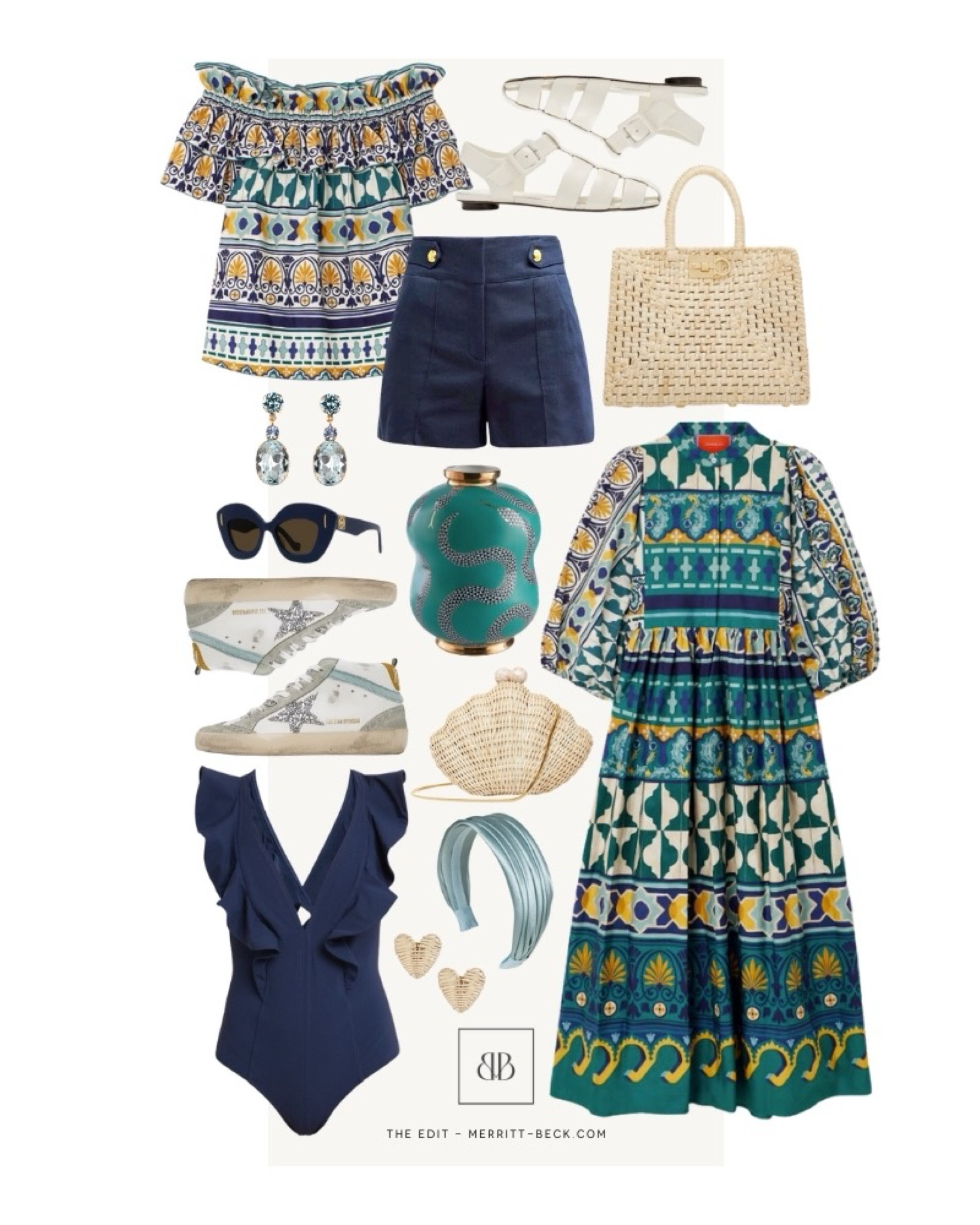 Navy, turquoise and raffia picks for resort wear ☀️ 

#LTKitbag #LTKshoecrush #LTKswim