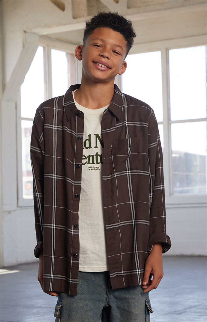 Plaid Flannel Long Sleeve Shirt - Size XL | PacSun