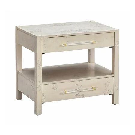 TOV Furniture Brandyss White Burl Nightstand | Walmart (US)